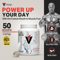 Vitargo powder dissolving in water for quick intra-workout fueling