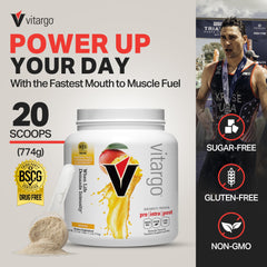 Vitargo scoop with powder ready for fast fueling.