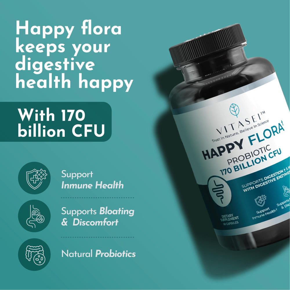VITASEI Happy Flora digestive balance scene for comfort after meals
