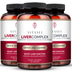 VITASEI Liver Cleanse bottle front view supports daily vitality and overall wellness.