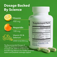 VITASUPPORTMD label close-up showing 60 capsules and 1000mg diosmin-hesperidin blend