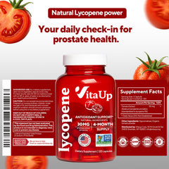 VitaUp Lycopene tomato extract ingredient list emphasizing natural sourcing