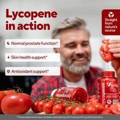 VitaUp Lycopene third-party tested seal on bottle for transparency