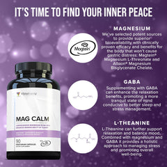 Vitauthority GABA-L-Theanine label closeup highlighting calming ingredients