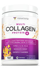 Vitauthority Multi-Collagen Powder Tropical Punch tub for effortless daily mix and tasty routine