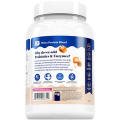 Prepared shake shows salted caramel flavor and smooth texture for enjoyable nutrition