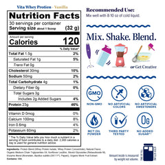 Vitauthority Whey Women vanilla daily-use mixer bottle ready for easy prep.