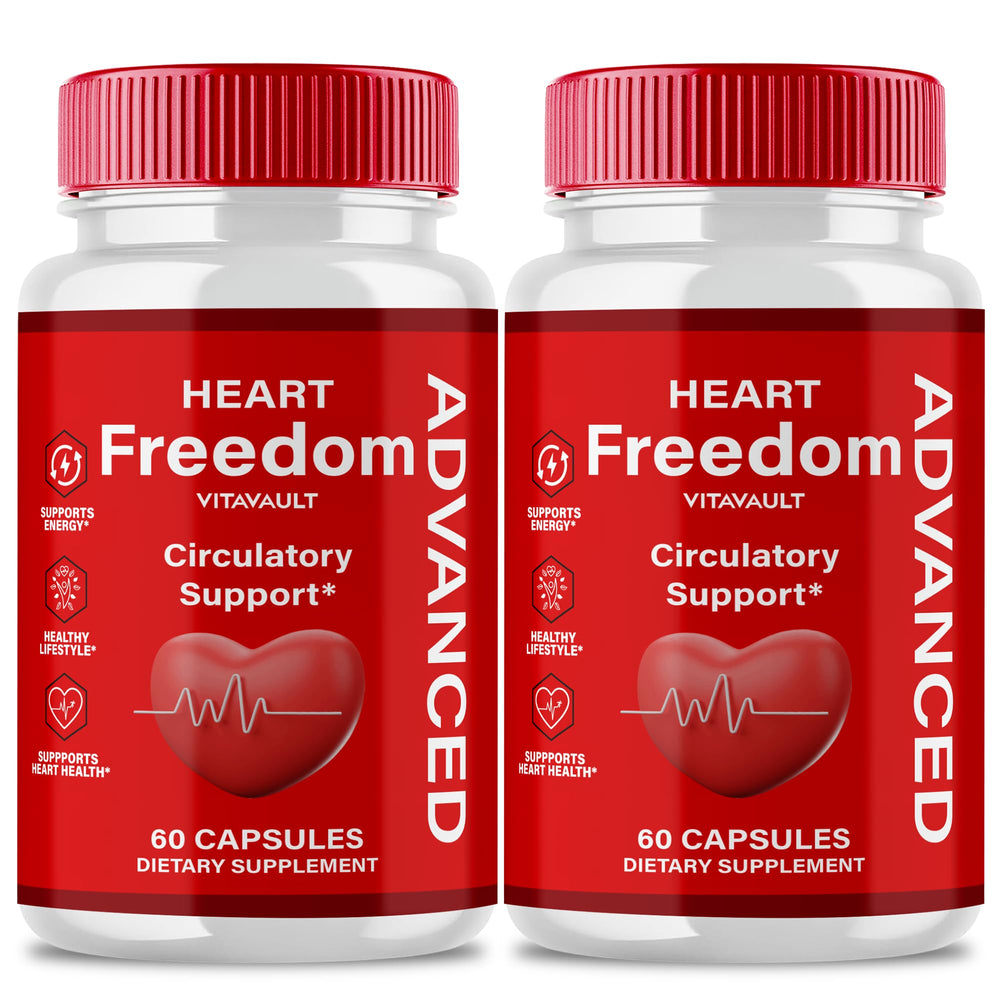 Vitavault Heart Freedom Capsules front pack image for daily support.