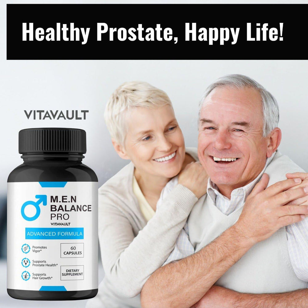 5-pack promo featuring Vitavault M.E.N Balance Pro bottles for ongoing routine