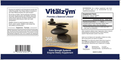 Close-up of VITÄLZYM soft gels highlighting easy-to-swallow design.
