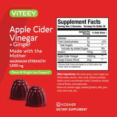 Viteey apple-flavored gummies texture close-up for daily routine