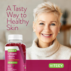 Viteey bottle poured to illustrate easy daily habit.
