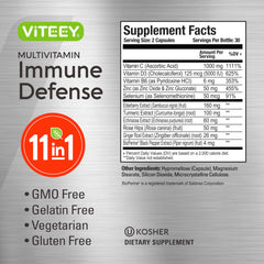 Viteey daily-dose two capsules scene shows easy morning routine integration.