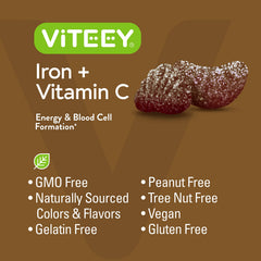 Vegan, gelatin-free, non-GMO labeling on the product.
