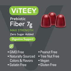 Viteey Prebiotic Fiber Gummies 90-count pack for value and convenience.
