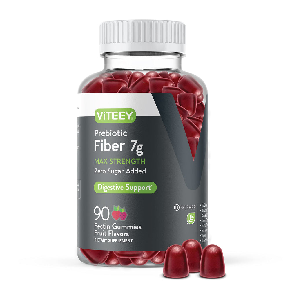 Viteey Prebiotic Fiber Gummies bottle for daily gut support.