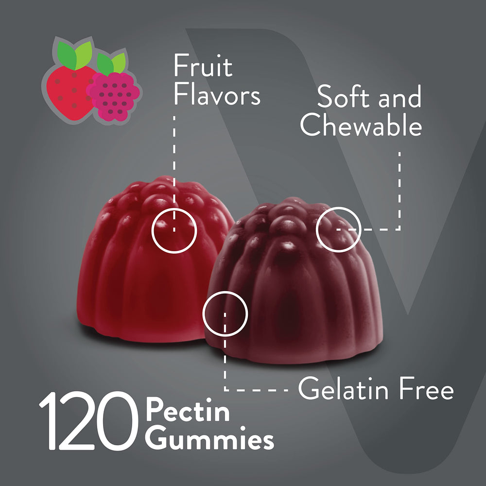 Close-up of fruit-flavored gummies highlighting tasty daily fiber intake