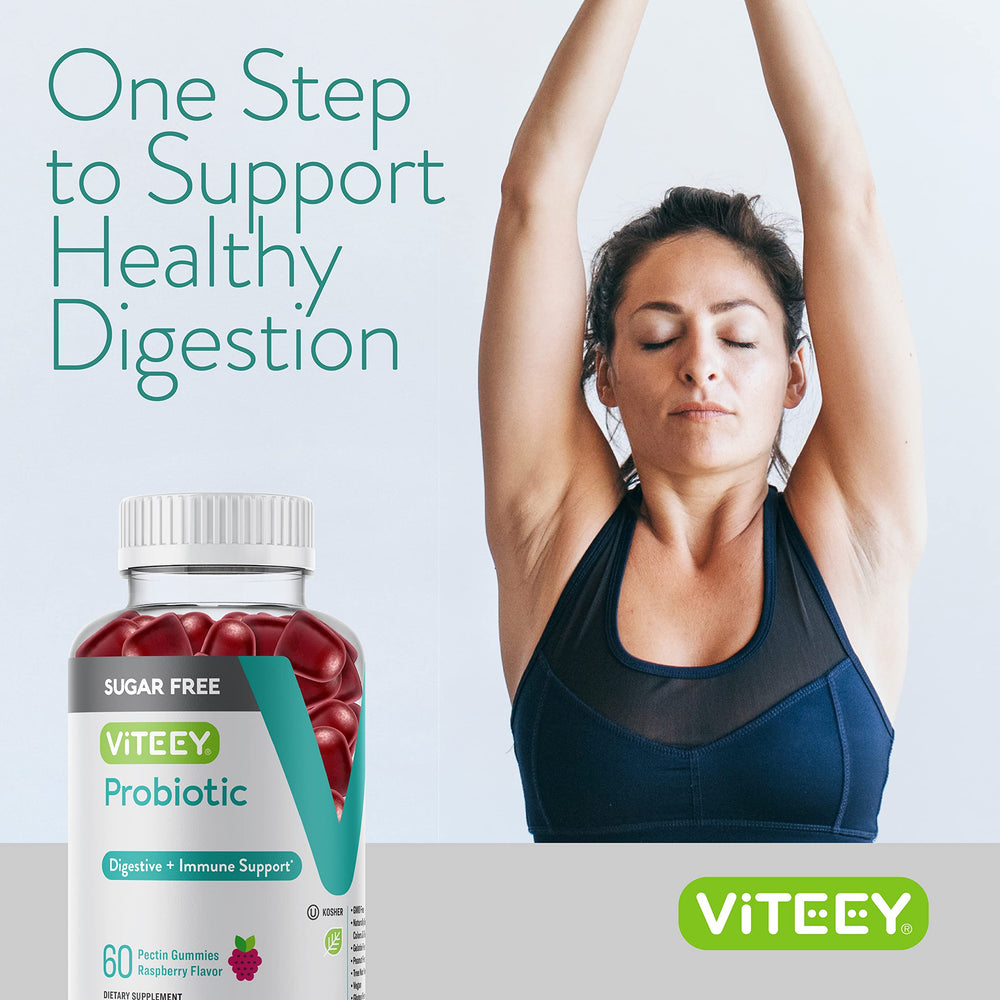 Viteey Probiotic Gummies lab-tested seal signaling purity and reliability.
