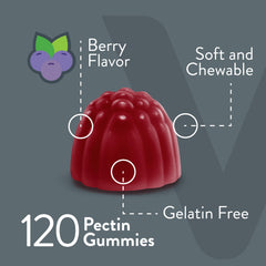 Viteey Vitamin B6 Gummies berry flavor on spoon ready to energize your routine.