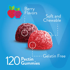 Viteey Vitamin D3 Gummies close-up showing bright berry shapes for easy daily intake