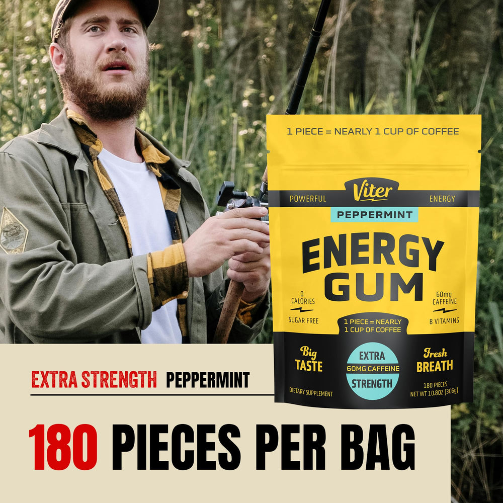 Viter Energy with B3, B6, B9, B12 vitamins emphasizing sustained energy boost.