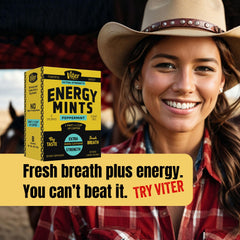 Viter Energy peppermint flavor mint provides refreshing breath