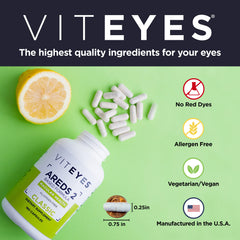 Viteyes AREDS2 companion multivitamin pill pairs with AREDS2 for daily support.