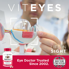 Viteyes AREDS-2 ingredient chart highlights key vitamins.
