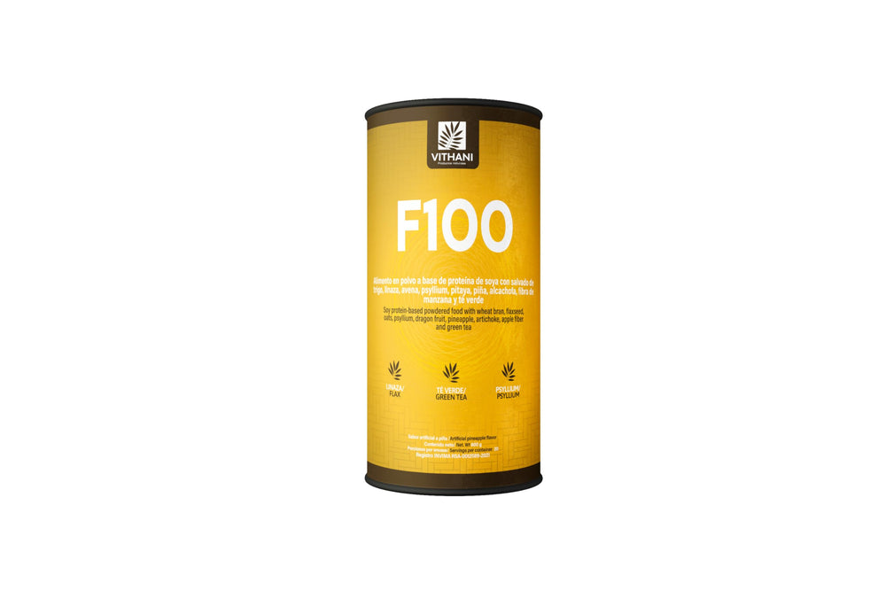 Vithani F100 daily fiber routine with pineapple flavor