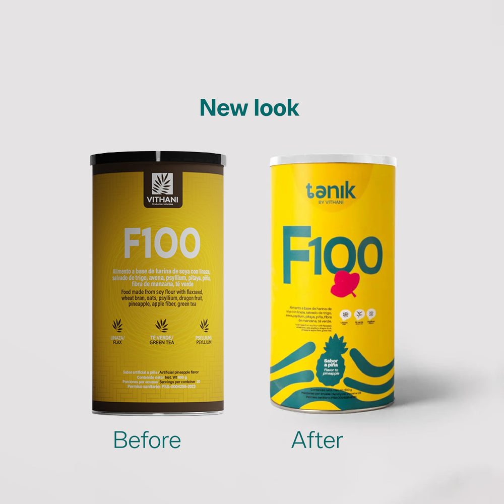 Vithani F100 pineapple flavor powder dissolving in water