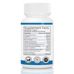 Vitilox Pigmenta+ ingredient list shows melanocyte nutrients and antioxidants.