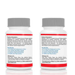 Vitilox T-Cell-V bottle label shows ingredients and antioxidant benefits