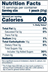 Vitonus orange glucose gels packet close-up highlighting convenient 1.1 oz size