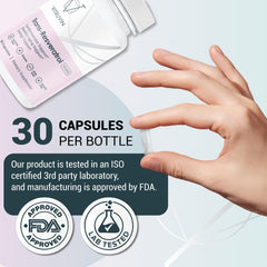 VITRUVIN Trans-Resveratrol 500mg capsules ready for daily use.