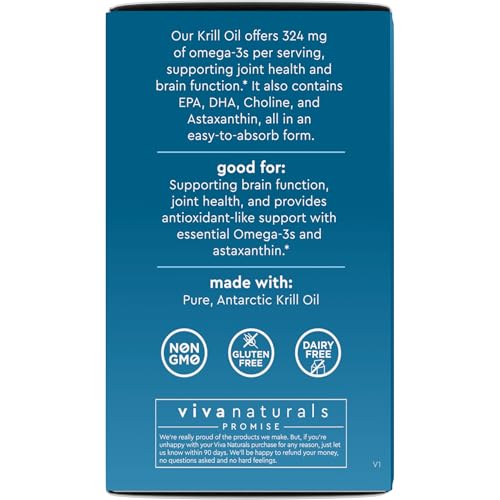 Viva Naturals krill oil bottle angled for lifestyle use