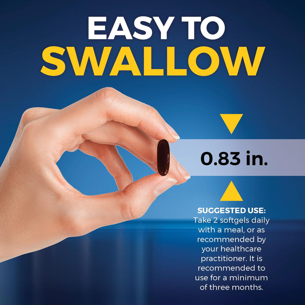 Viva Naturals softgels inside bottle for easy swallowing