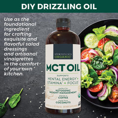 Viva Naturals MCT Oil label close-up highlighting USDA Organic certification
