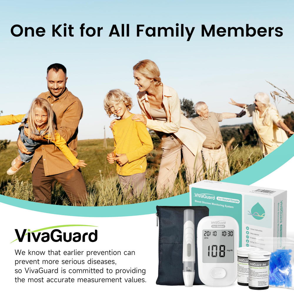 VivaGuard all-in-one diabetes kit ready for family use