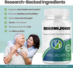 Closeup of RegeniJoint pills highlighting easy daily capsules.