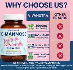 VIVANUTRA cranberry powder blend close-up emphasizing urinary health support.
