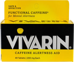 Vivarin alertness aid bottle front for a quick caffeine boost during work