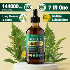 Dropper dispensing Mullein Drops into water for gentle respiratory support.