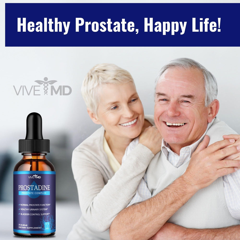 VIVE MD Prostadine Drops dosage demonstrated in beverage