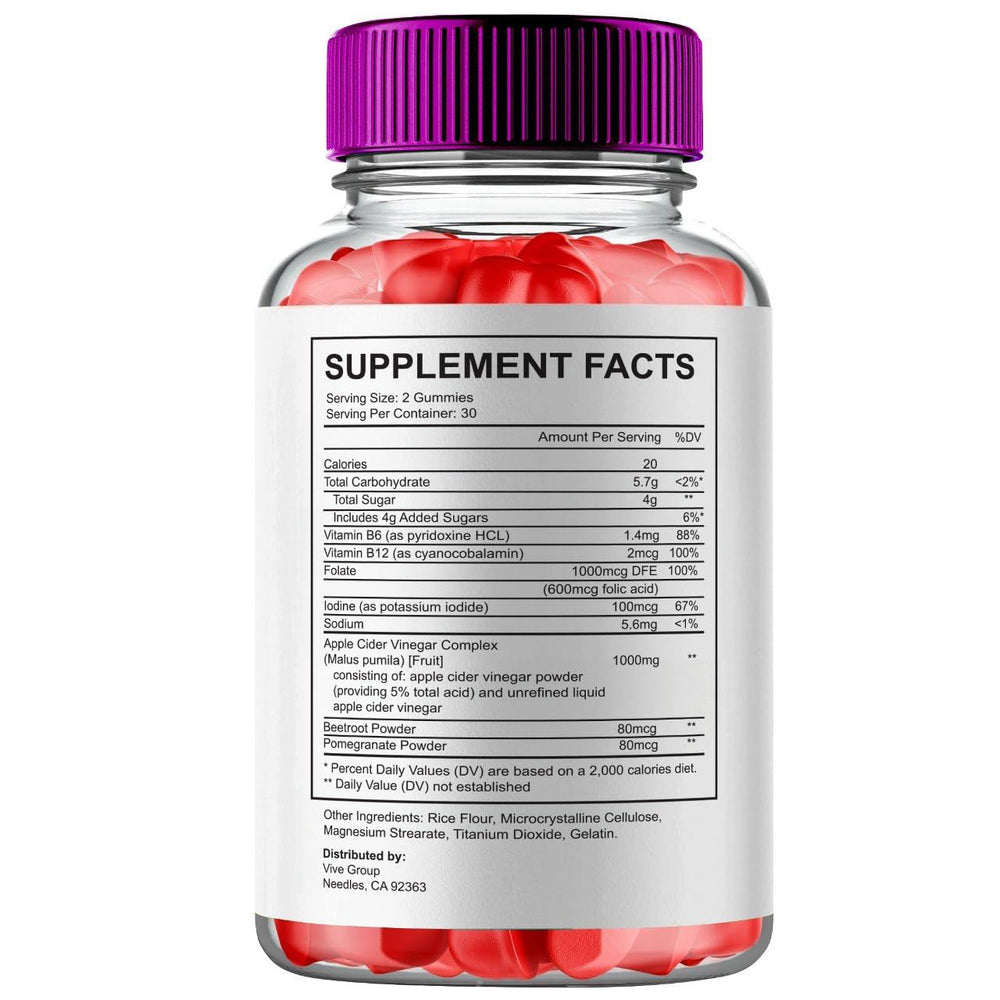 VIVE MD Proton Keto ACV gummies label close-up showing 1000mg per serving