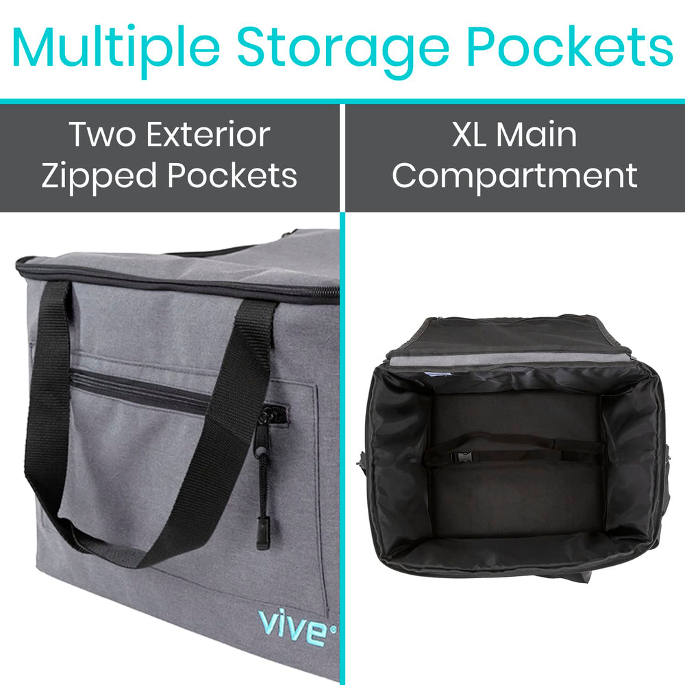 Vive travel bag dimensions 15 x 13 x 9.25 inches