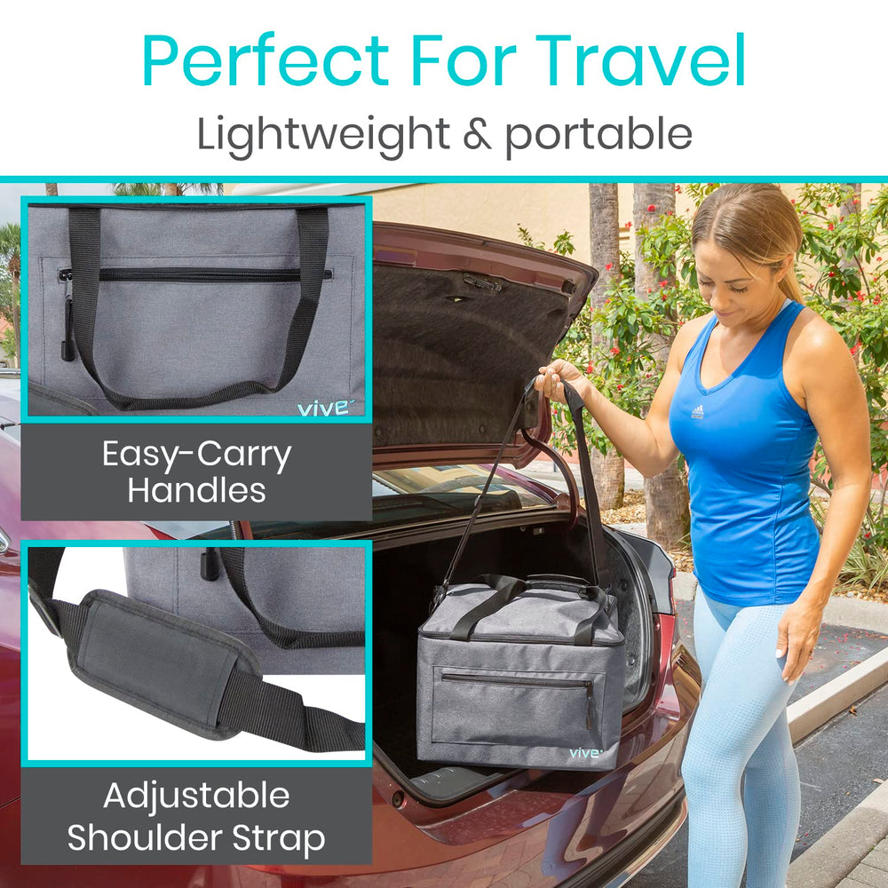 Vive travel bag padded protection cushions machine against bumps