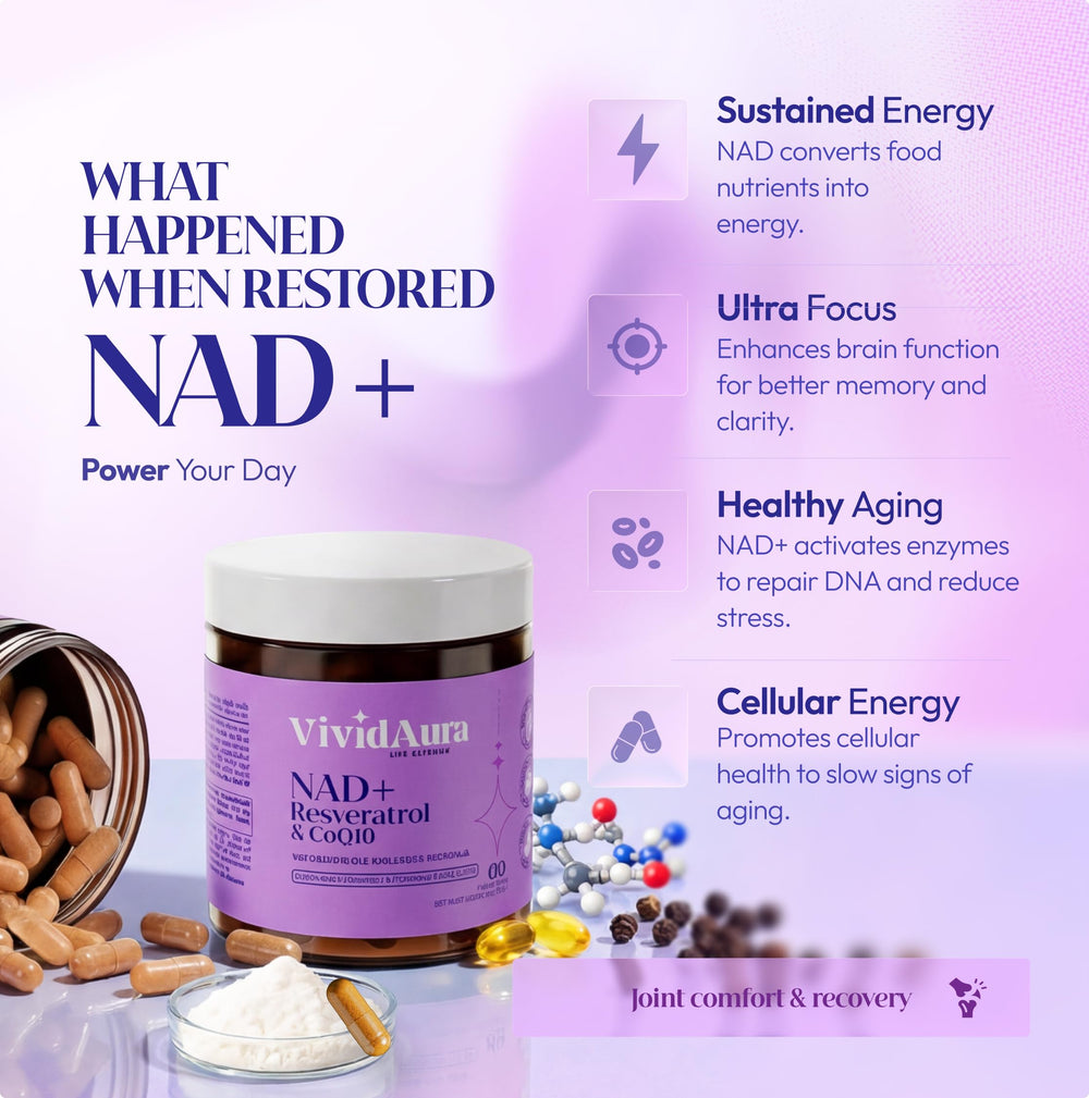 VIVIDAURA Life Science quercetin-turmeric-coq10 blend supports beauty from within.
