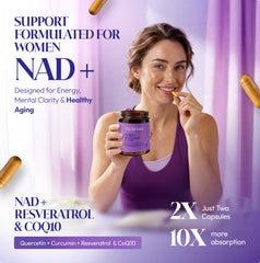 VIVIDAURA Life Science radiance formula capsules pack promotes easy two-capsule servings.