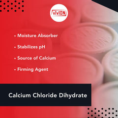 Vivion calcium chloride dihydrate powder for fortified beverages and texture stability