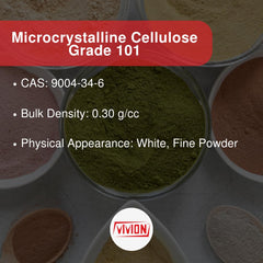 Vivion MCC 101 food-grade bulking agent enhances texture in foods.